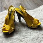 Yellow Slingback Heels by Shes Collection Size 5.5 Photo 5
