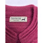 Peruvian Link 100% Alpaca three button long cardigan in Merlot. One Size Red Size M/L Photo 2