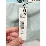 Alice + Olivia NWT Lilia Vegan Leather Crossover Mini Skirt Powder Blue Womens 2 Photo 5