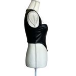 superdown  Ezra Faux Leather Top in Black Small New Womens Vegan Tank Photo 5