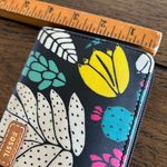 Fossil  Eliza Dark Floral Botanical Design Zip Around Clutch Wallet Photo 10