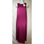 BEFORE YOU Magenta Maxi Length Shift Dress NWT Wedding Guest Classic Pockets Pink Size M Photo 7