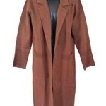 ANRABESS OPEN FRONT KNIT LONG SLEEVE LAPEL CASUAL SOLID SWEATER CARDIGAN JACKET Brown Size L Photo 0