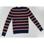 Jason Wu  Collective Sweater Sz S Striped Eyelet Crochet Academia Preppy Fitted​​ Photo 13