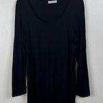 Bryn Walker  Black Scoop Neck Long Sleeve Shirt Size Medium Photo 0