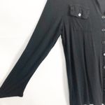 Saint Tropez West Button Down Black Top Size S Photo 5