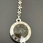 Lia Sophia Silver-tone Molecule Black Sparkly Center Accent 30”Necklace 31g. Photo 8