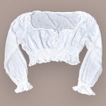 Garage  Medium White Cropped Blouse Photo 0