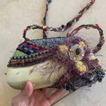 Mary Frances Colorful Handmade Purse with Chain Yellow Photo 3