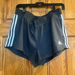Adidas  - Women's Black Athletic Shorts with White Stripes Photo 0