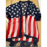 B10 Women’s Patriotic American Flag 🇺🇸 Swimsuit Cover up With Fringes One Size Blue Size undefined Photo 0