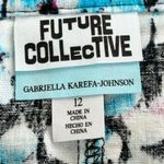 Target Future Collective Wrap Cargo Skirt Womens Size 12 Linen Blue Ditsy Floral NEW‎ Photo 4