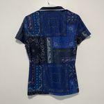 G/FORE Navy Blue Bandana Tech Pique Golf Polo Shirt Size Medium‎ Photo 4