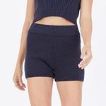 One Grey Day Joss Short Knit Ribbed Navy Blue Size Small S NWT Photo 0