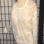 Parker  Sheer Leaf Burnout Crewneck Sweater… Photo 5