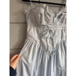 House Of CB Women's Jamie Soft Blue Cotton Broderie Anglais Dress sz M Plus Cup Photo 4