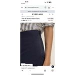Everlane The Bi-Stretch Work Pants Womens 12 Navy Blue Mid Rise Slim Leg Zipper Photo 5