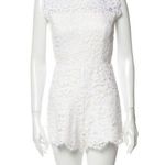 Alexis  White Lace Open Back Romper Small Photo 0