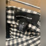 Who What Wear Target Brand Black & White Gingham Plaid Stretch Skinny Pants - 6 Photo 5