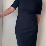 CAbi Dress Black Classic Sheath Fit Size 6 Midi Career Casual Fall Staple 3101 Photo 6