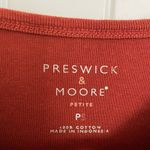 EUC | Preswick &‎ Moore women’s burnt orange 100% cotton crewneck shirt petite Size undefined Photo 1
