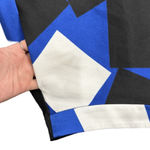 Lane Bryant Blue Black White Squares Geometric A-Line Pleated Full Skirt size 20 Photo 7