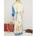 ALEMAIS Elixir Shirt Dress Maxi in Yellow, Green and Blue, New with Tags Yellow Size 4 Photo 3