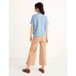 Madewell Denim Short Sleeve Tie Front Shirt Size S Photo 3