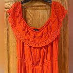 City Chic Orange Ruffle On or Off-the-Shoulder Boho Maxi Dress Plus Size 20 Photo 1