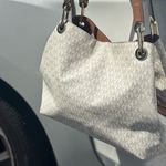 Michael Kors Cream and Brown Shoulder Bag with Hobo Design Photo 13