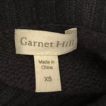 Garnet Hill Size XS Cable Detail Cashmere Tunic Sweater Black Oversized Photo 2