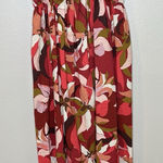 A New Day Babydoll Smocked Dress Modi's Floral Lagenlook Red Thin Spaghetti Strap Beach Photo 0