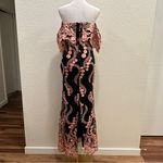 Soiéblu SOIEBLU Off Shoulder Embroidered Mexican Catrina Elegant Mermaid Maxi Dress Sz S Photo 9