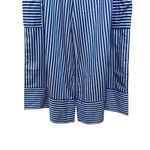 Parade Striped Poplin Pants Blue and White Women’s Size Large Casual Loungewear Photo 1