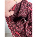 Vera Bradley Backpack Womens Red Pink Paisley Quilted Cotton Drawstring Bag Photo 5