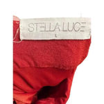 Stella Luce  maxi dress cap sleeved lines size large burnt orange Photo 3