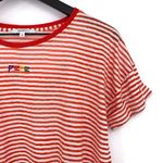 Pepe Jeans Sasha T-Shirt Red White Stripe M Photo 1