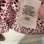 Abound  Pink Spotted‎ Long Sleeve Crop Top Ruched Sweetheart Neckline Size Small Photo 2