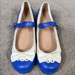 Women’s Red Chunky Heel Mary Jane Pumps Cute Bow & Hearts Round Toe Size 7 NEW Blue Photo 1