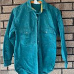 Vintage Sudden Impact Teal Button Down Shirt Women’s Small 100% Cotton Blue Photo 0