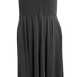 Quince Black Stretch Jersey Dress Size Large Tank Sleeveles Pockets Minimalist Photo 0