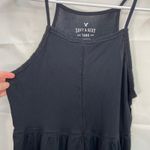 American Eagle  women's black soft & sexy crocheted lightweight stretch tank top Photo 1