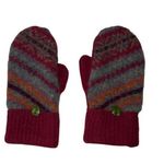 Striped Wool Mittens Red Photo 0