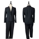 Kasper Women’s 2 Piece Pant Suit 1 Button Classic Notch Lapel Black Plus Size 16 Photo 12