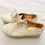 Prada  2024 Leather Platform Espadrilles‎ EU 37.5 US 7.5 Off-White Photo 4