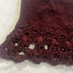 Cami NYC Chenille Maroon S Small Crochet Tube Top Photo 1