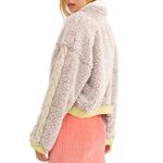 Free People Wild Hearts XS Sherpa Cropped Cowl Neck Sweatshirt Photo 9