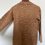 G by Giuliana Jacquard Duster Cardigan Animal Print Tan Size Small Photo 3