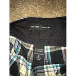 New York & Co Women's Casual Black Plaid Mini Shorts Size 6 Photo 1