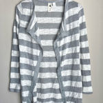 Needle & Thread Anthropologie  Long Silver Metallic Striped‎ Cardigan Size Small Photo 0